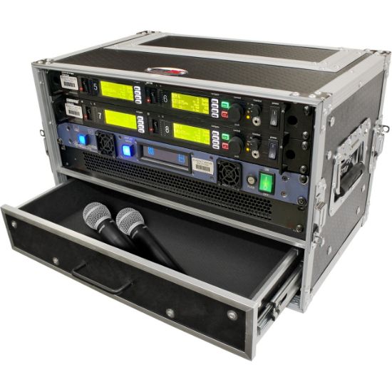 Picture of Shure Dual Wireless Microphone System – 2U Flight Case with Mac Drawer (Rental)